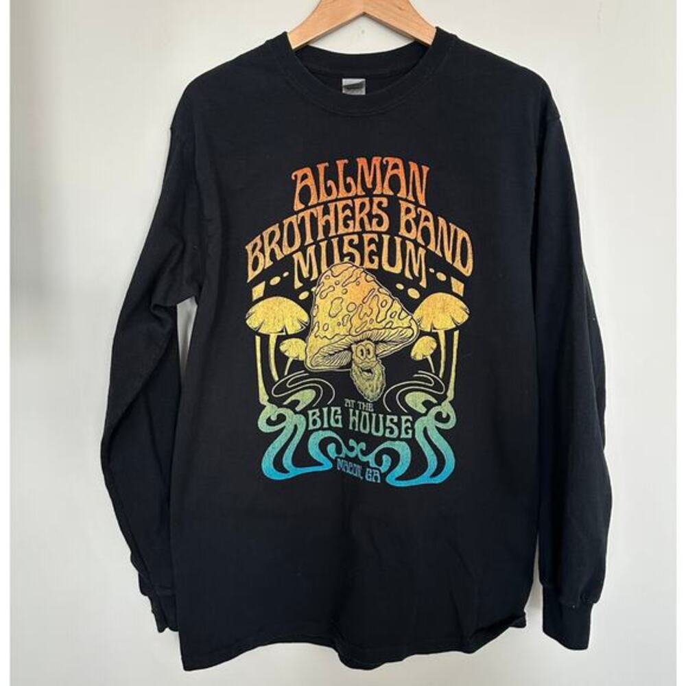 Allman Brothers Band Museum Long Sleeve Black Shirt Men's Medium Rock Band Tee